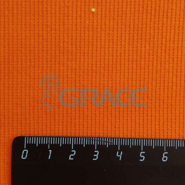 Кашкорсе GVC46 - ткань хлопковая трикотажная, темно-оранжевая