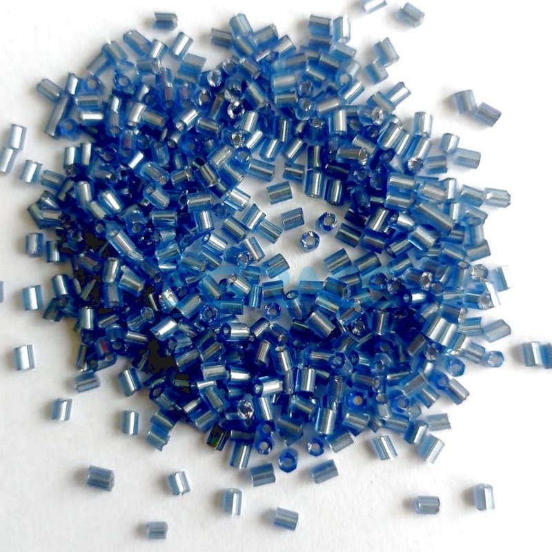 Бисер рубчик 3 мм., цвет синий 4r