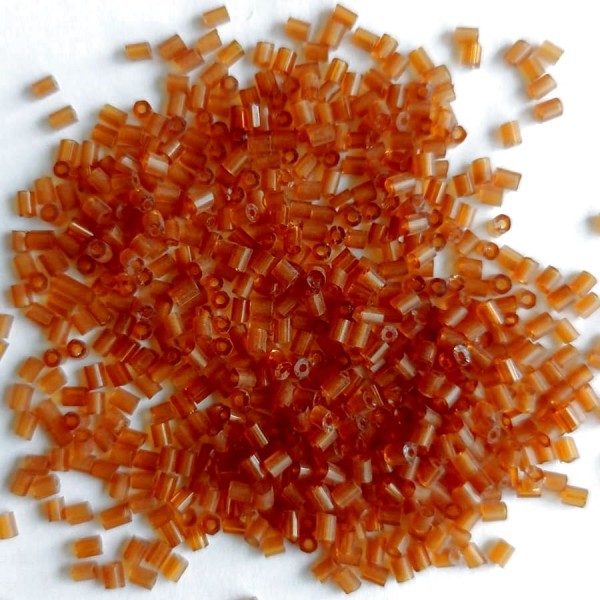 Бисер рубчик 3 мм. (цвет: оранжевый 21r)