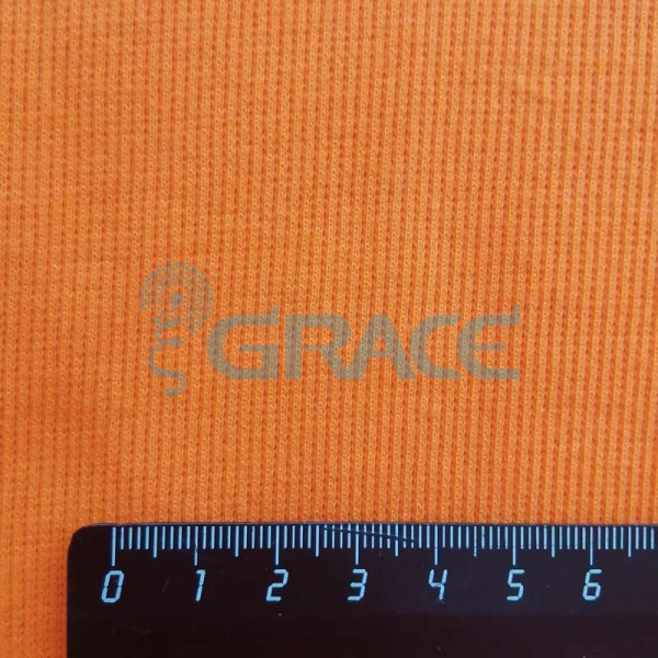 Кашкорсе GVC43 - ткань хлопковая трикотажная, оранжевая