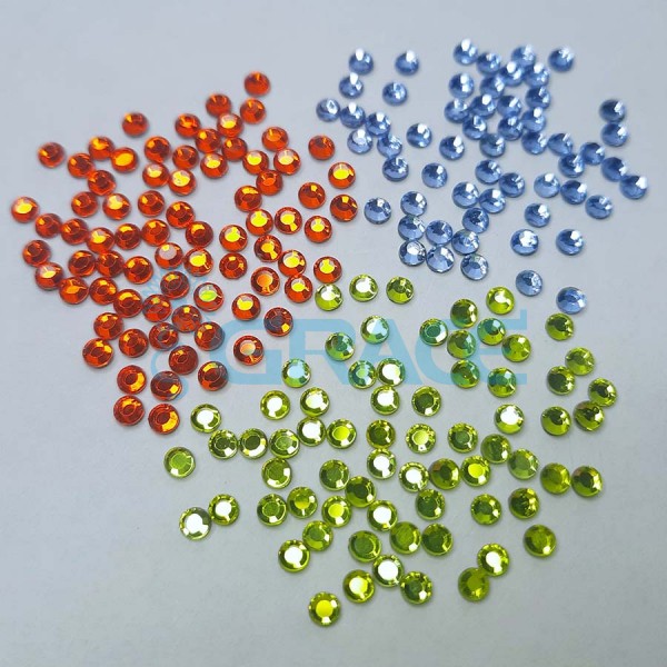 Алмазные стразы (OzdA10str) 2,6 - 2,8 мм., цвет: голубой