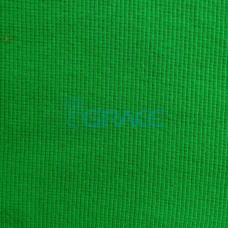 Кашкорсе GVC46 - ткань хлопковая трикотажная, зеленая