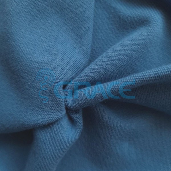 Футер 280 гр. - ткань хлопковая, петельчатая, холодного синего оттенка