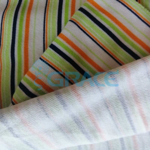 Интерлок цветные полоски - ткань хлопковая трикотажная с рисунком 
