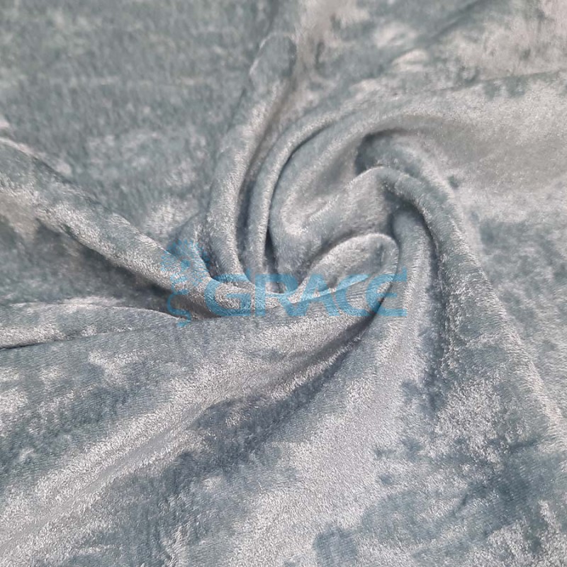 Ткань велюр бифлекс Carvico 364 Aldabra трикотажная, цвет: серый