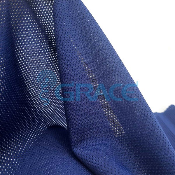 Ткань сетка бифлекс Carvico 700 Spider трикотажная, цвет: синий