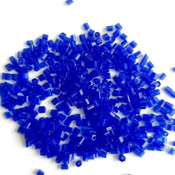 Бисер рубчик 3 мм. (цвет: синий 2r)