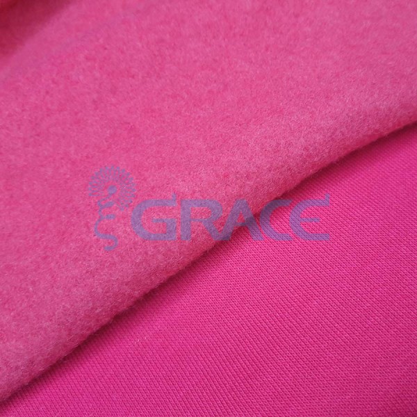 Футер 310 гр. - ткань хлопковая, с начесом, цвет фуксия (ярко-розовый)