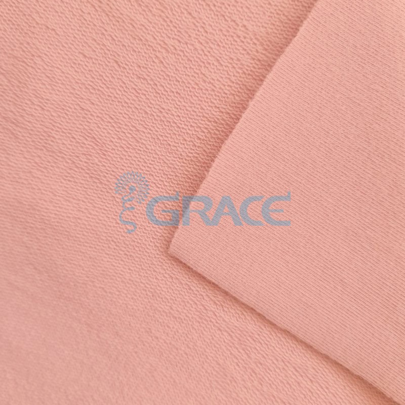 Футер 320 гр. - ткань хлопковая, петельчатый, приглушенный розовый оттенок