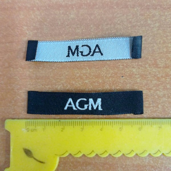 Вшивная этикетка жаккард "AGM"