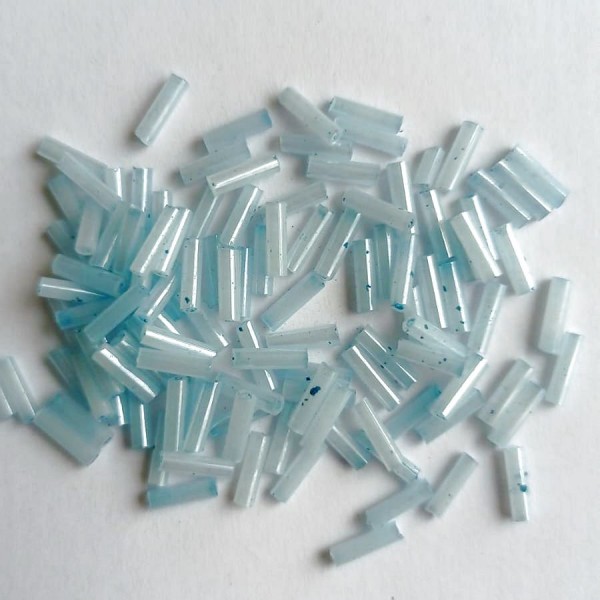 Бисер стеклярус 7 мм. (цвет: голубой 8s)