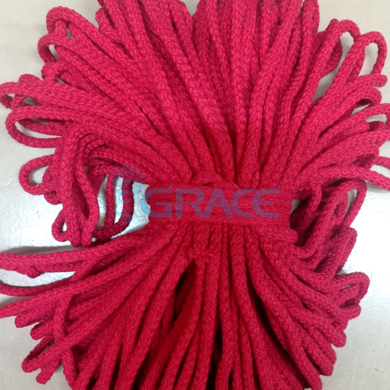 Шнур круглый для одежды 4 мм., цвет: красный