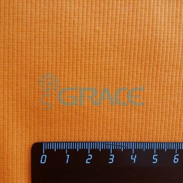 Кашкорсе GVC46 - ткань хлопковая трикотажная, оранжевая