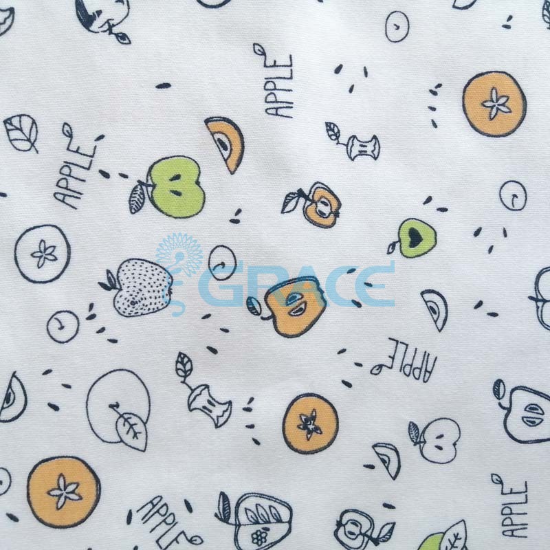 Интерлок Apple - ткань хлопковая трикотажная с рисунком 