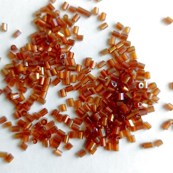 Бисер рубчик 3 мм. (цвет: оранжевый 20r)