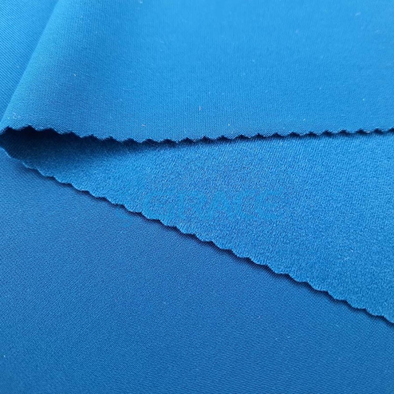 Ткань бифлекс с начесом Carvico 488 Colorado трикотажная, цвет: голубой