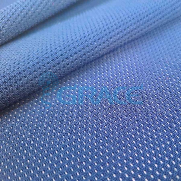Ткань сетка бифлекс Carvico 700 Spider трикотажная, цвет: синий