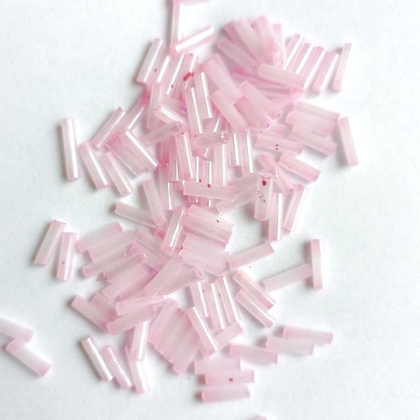 Бисер стеклярус 7 мм. (цвет: розовый 9s)