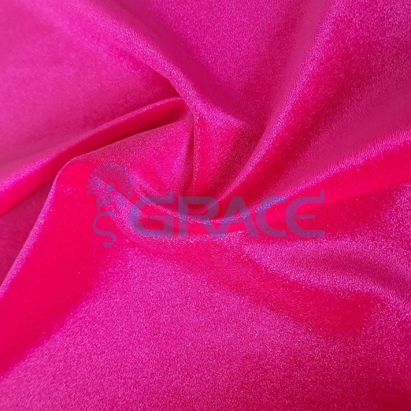 Ткань бифлекс велюр Carvico 361 Panama трикотажная, цвет: ярко-розовый