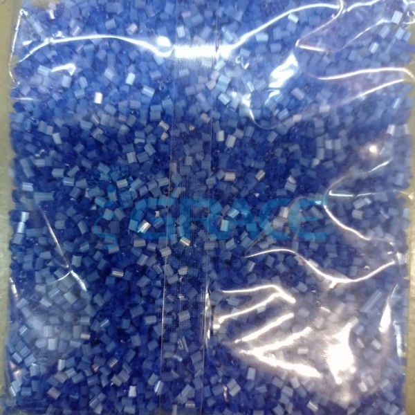 Стеклярус, 3 мм., синий с голубым
