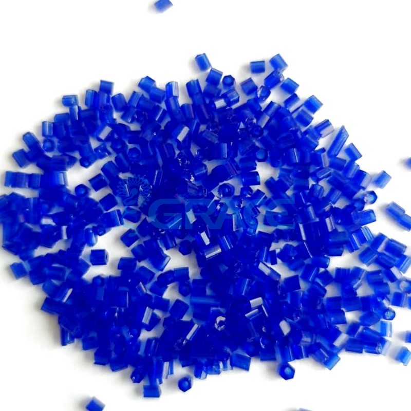 Бисер рубчик 3 мм., цвет синий 2r