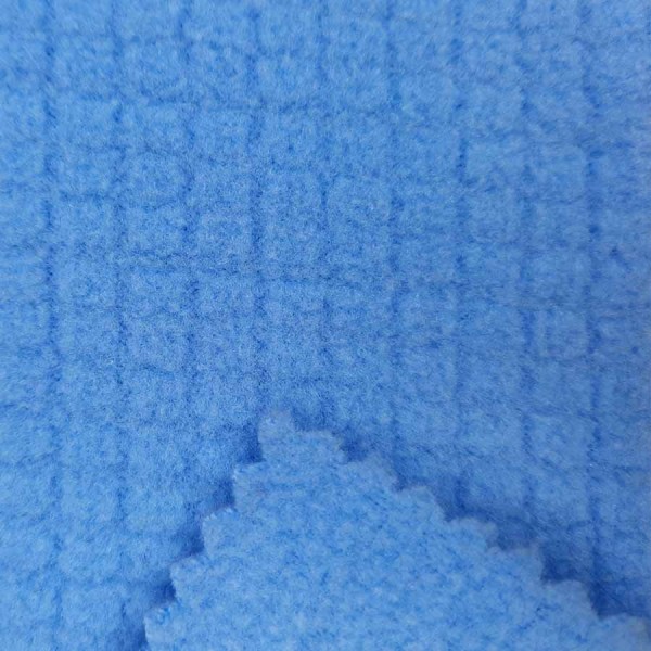 Полар флис "клетка" (8444 О), цвет голубой