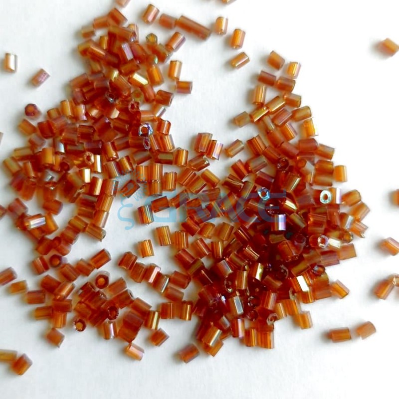 Бисер рубчик 3 мм., цвет оранжевый 20r