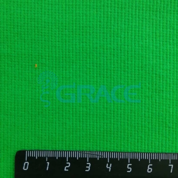 Кашкорсе GVC46 - ткань хлопковая трикотажная, зеленая